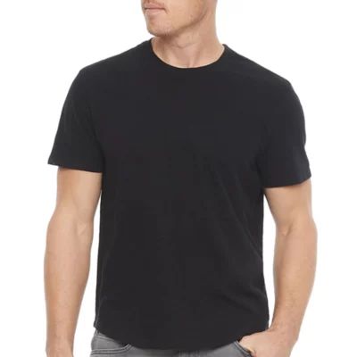 mutual weave Slub Mens Crew Neck Short Sleeve T-Shirt