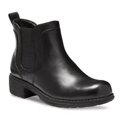 Eastland Womens Double Up Stacked Heel Chelsea Boots