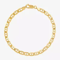 14K Gold / Inch Solid Link Chain Bracelet