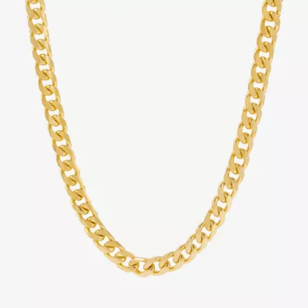Made in Italy Mens 14K Gold 24 Inch Curb Chain Necklace