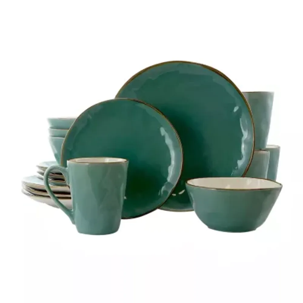 Elama Carribean Tide 16-pc. Stoneware Dinnerware Set