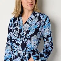 Liz Claiborne Cool and Calm Womens Long Sleeve Knee Length Robe