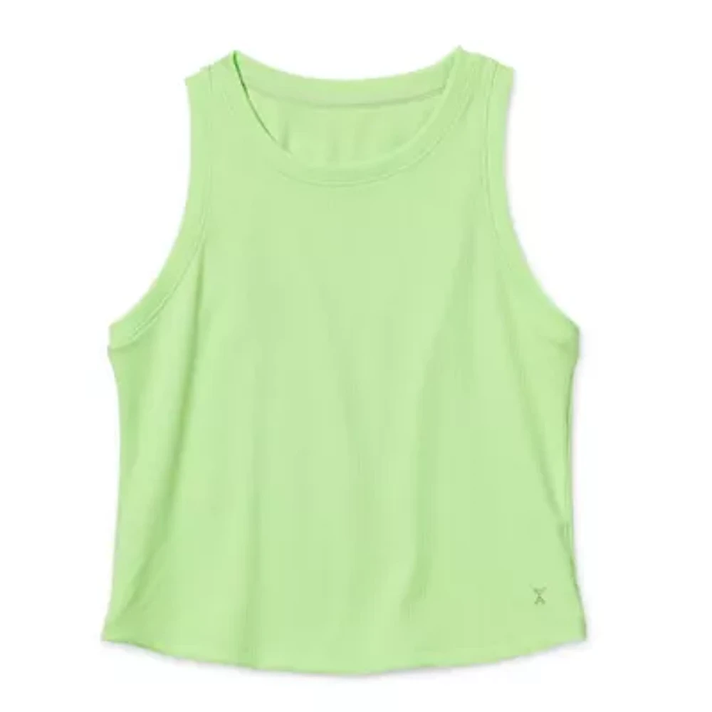 Xersion Little & Big Girls Ribbed Round Neck Tank Top