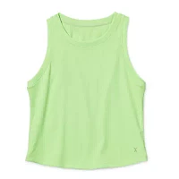 Xersion Little & Big Girls Ribbed Round Neck Tank Top