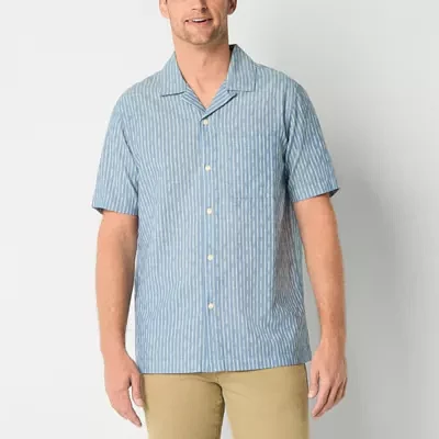 Frye and Co. Mens Regular Fit Short Sleeve Button-Down Shirt