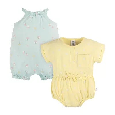 Gerber Baby Girls 2-pc. Short Sleeve Romper