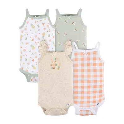 Gerber Baby Girls 4-pc. Square Neck Sleeveless Bodysuit