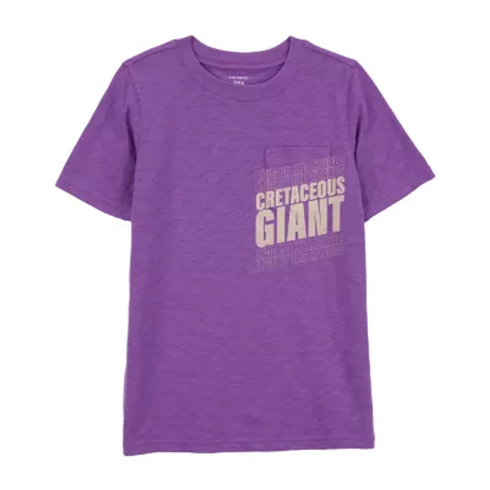 Carter's Little & Big Boys Crew Neck Short Sleeve Graphic T-Shirt