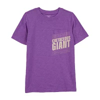 Carter's Little & Big Boys Crew Neck Short Sleeve Graphic T-Shirt