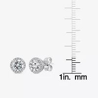 (H / Si2) 1 1/2 CT. T.W. Lab Grown White Diamond 10K Gold 7.3mm Round Stud Earrings