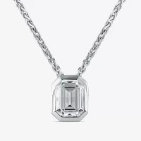 (F / Si2) Womens 2 CT. Lab Grown White Diamond 10K White Gold Pendant Necklace