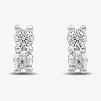 1/6 CT. T.W. Lab Grown White Diamond Sterling Silver 5.1mm Stud Earrings