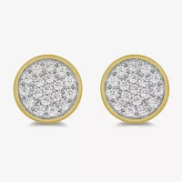 1/4 CT. T.W. Lab Grown White Diamond 14K Gold Over Silver 8.3mm Round Stud Earrings