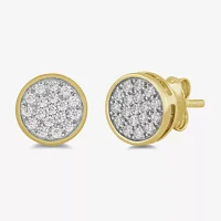 1/4 CT. T.W. Lab Grown White Diamond 14K Gold Over Silver 8.3mm Round Stud Earrings