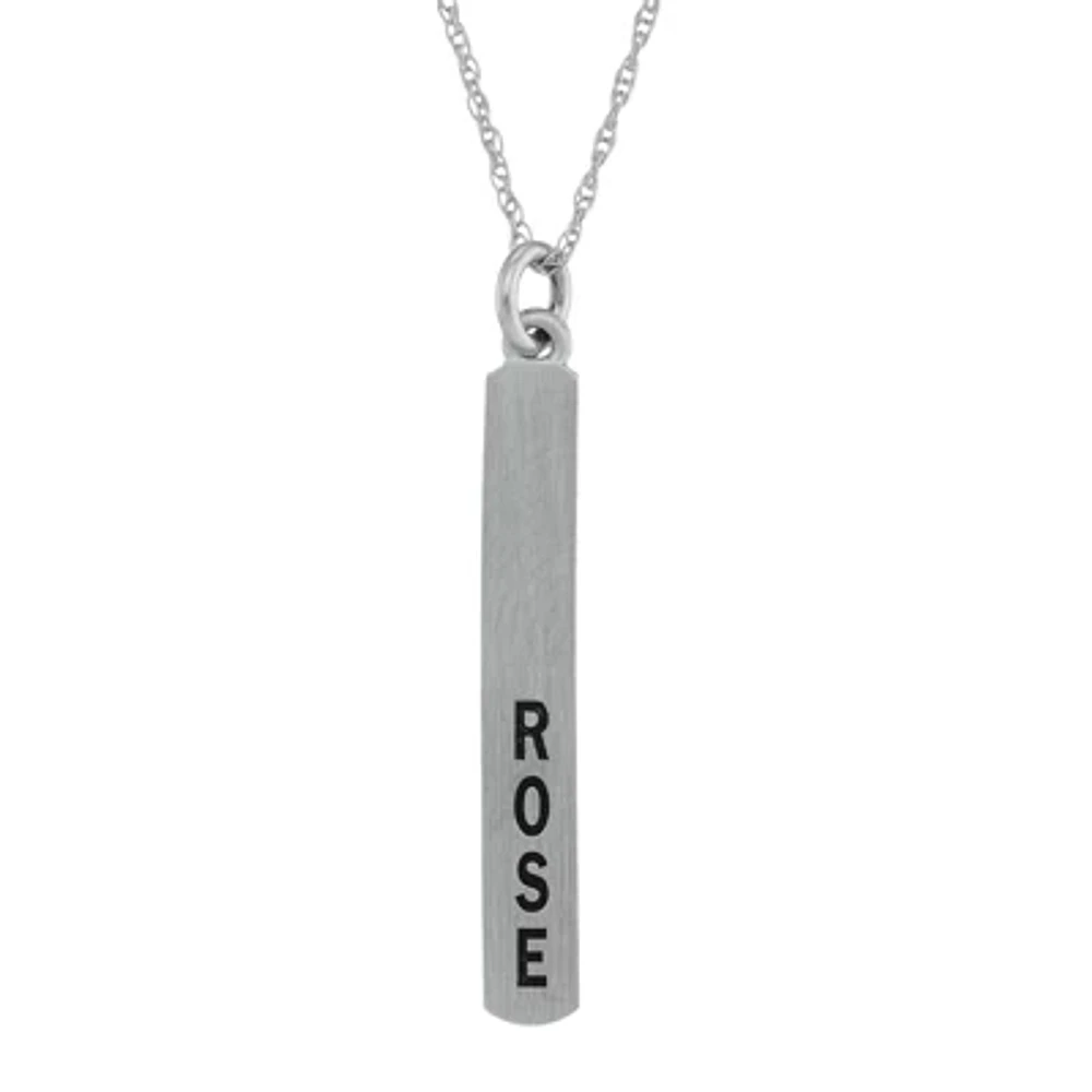 Personalized 14K Gold Bar Name Pendant Necklace