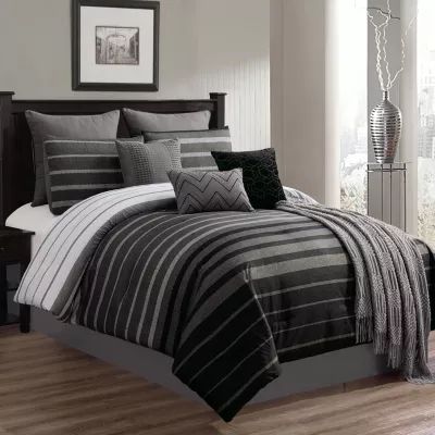 Riverbrook Home Barkley 10-pc. Stripes Midweight Comforter Set