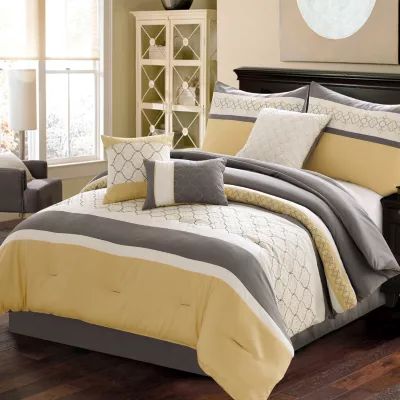 Riverbrook Home Verdugo 7-pc. Midweight Embroidered Comforter Set
