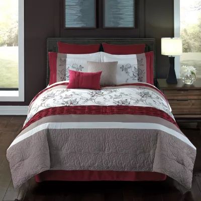 Riverbrook Home Ellie 8-pc. Midweight Embroidered Comforter Set