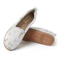 Dearfoams Rachel Velour Closed Back Womens Slip-On Slippers