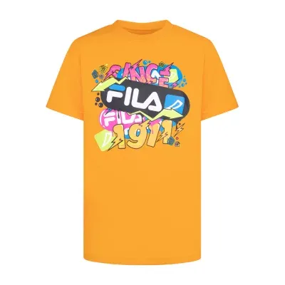 FILA Big Boys Crew Neck Short Sleeve Graphic T-Shirt