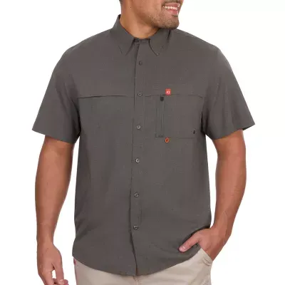 American Outdoorsman Mens Short Sleeve Button-Down Shirt