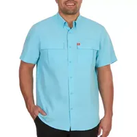 American Outdoorsman Mens Short Sleeve Button-Down Shirt