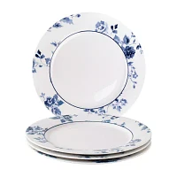 Laura Ashley China Rose 4-pc. Porcelain Dessert Plate Set - Blueprint Collectables