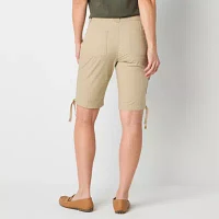 St. John's Bay Womens Mid Rise Bermuda Short-Tall