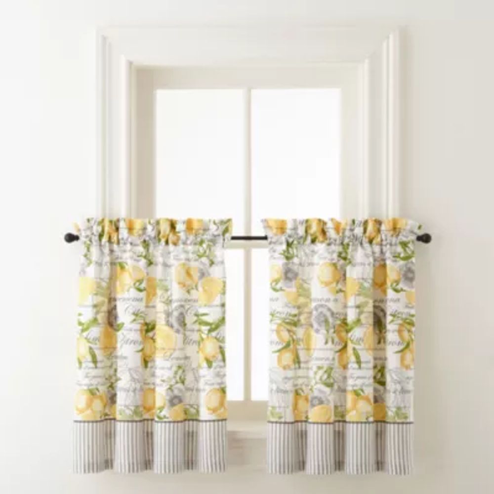 Home Expressions Lemon Zest 2-pc. Rod Pocket Window Tier