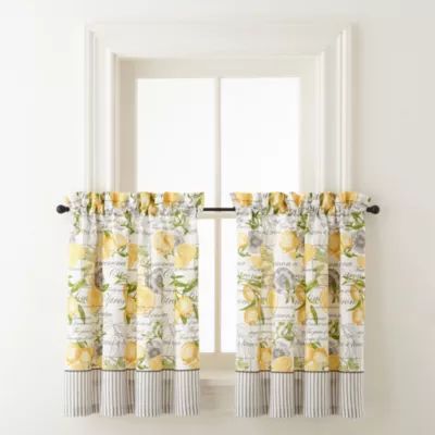 Home Expressions Lemon Zest 2-pc. Rod Pocket Window Tier