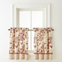 Home Expressions Rooster Round Up 2-pc. Rod Pocket Window Tier