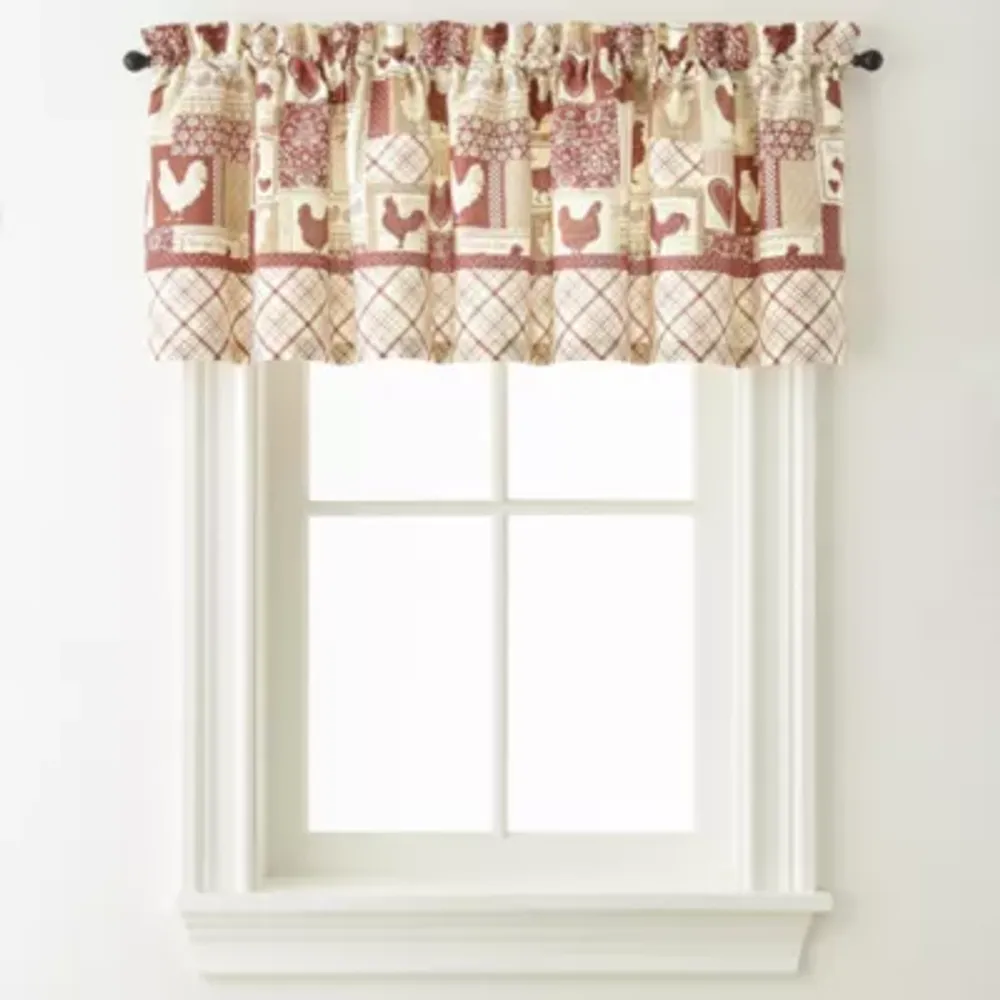 Home Expressions Rooster Round Up Rod Pocket Valance