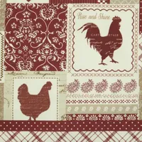 Home Expressions Rooster Round Up Rod Pocket Valance