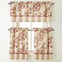 Home Expressions Rooster Round Up Rod Pocket Valance