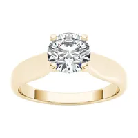 (H-I / I2) Womens 3/4 CT. T.W. Mined White Diamond 14K Gold Round Solitaire Engagement Ring