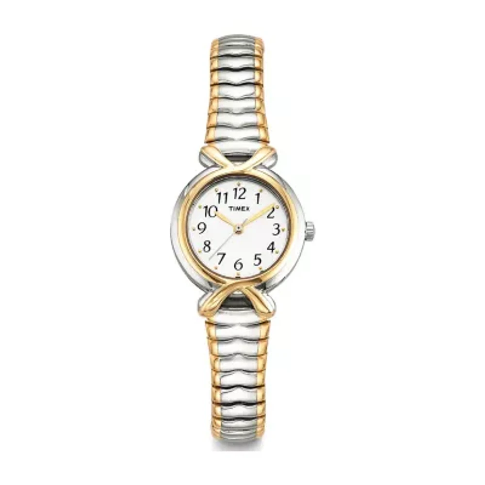 Timex Pleasant Street Womens Two Tone Stainless Steel Expansion Watch 218543d