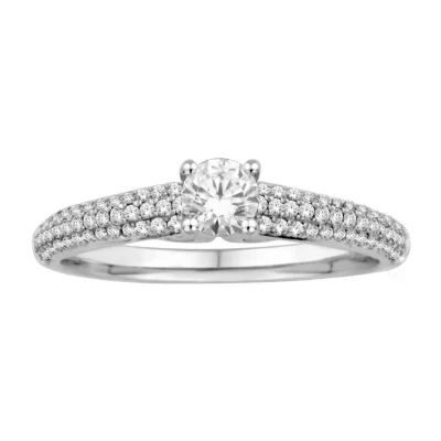 5/8 CT.T.W. 14K White Gold Engagement Ring