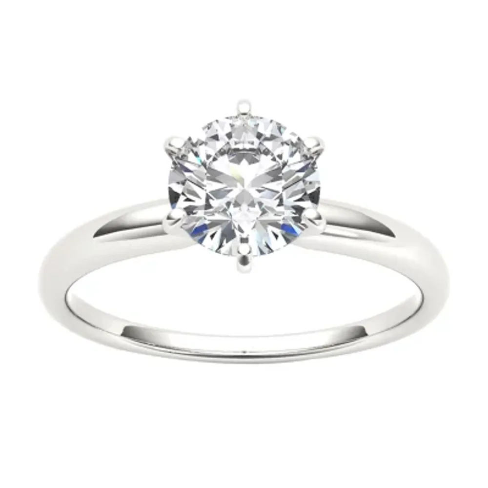 Womens CT. Natural White Diamond 14K Gold Round Solitaire Engagement Ring