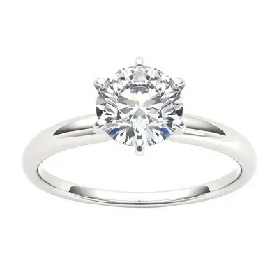 Womens CT. Natural White Diamond 14K Gold Round Solitaire Engagement Ring