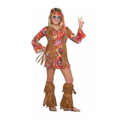 Girls Peace Loving Hippie Costume