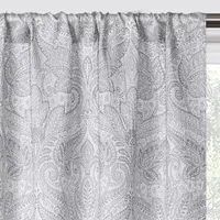 Regal Home Medallion Paisley Jacquard Light-Filtering Rod Pocket Set of 2 Curtain Panel