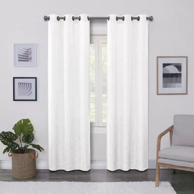 Regal Home Surfaces Solid Light-Filtering Grommet Top Single Curtain Panel