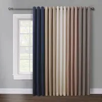 Regal Home Surfaces Solid Light-Filtering Grommet Top Single Curtain Panel