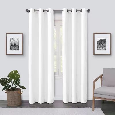 Max Blackout Emerson Solid 100% Grommet Top Single Curtain Panel