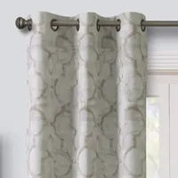 Max Blackout Emerson Scroll 100% Grommet Top Single Curtain Panel