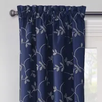 Max Blackout Mystique Rod Pocket Embroidered 100% Single Curtain Panel