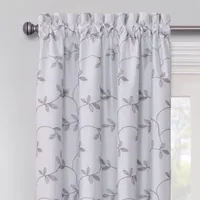 Max Blackout Mystique Rod Pocket Embroidered 100% Single Curtain Panels