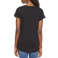 a.n.a Womens Round Neck Short Sleeve T-Shirt