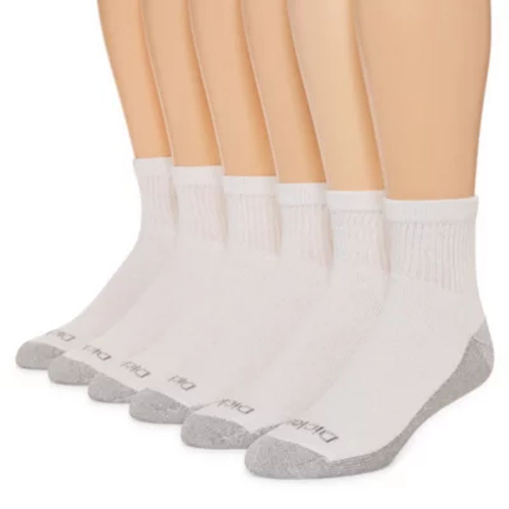 Dickies Stain Resistant 6 Pair Quarter Ankle Socks Mens