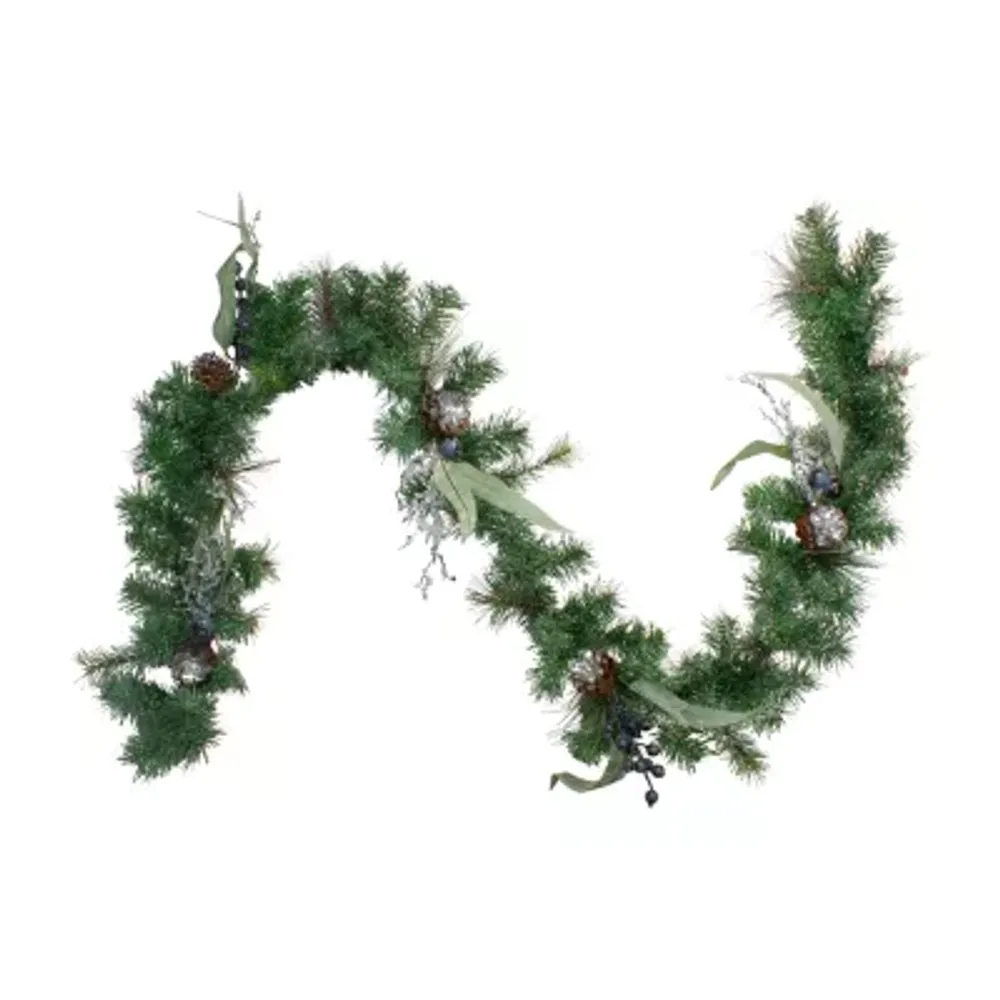 6' x 12'' Pine and Blueberries Artificial Christmas Garland - Unlit